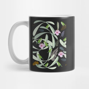 Parrots on branches Mug